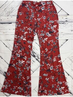 Boho Festival Shosho Floral Bell Bottom Flare Leggings Women’s Large